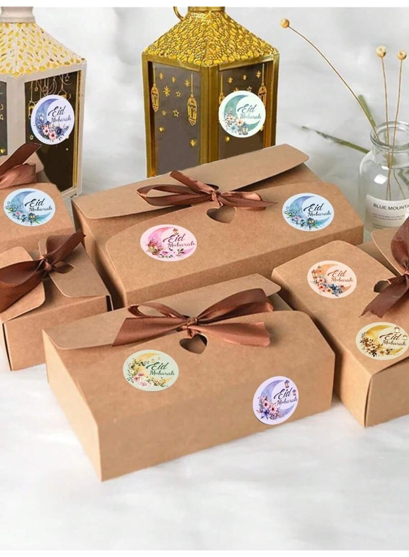 Eid giveaways round Eid Mubarak decorative stickers 500 pieces for gifts and sweets - Image 5